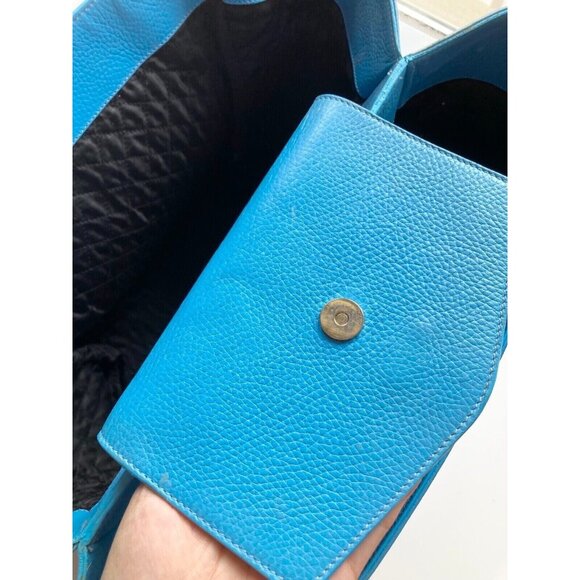 PHILIPP PLEIN Jenna Large Basics Shell Bag Studded Blue Leather Tote Bag Purse - Picture 11 of 14